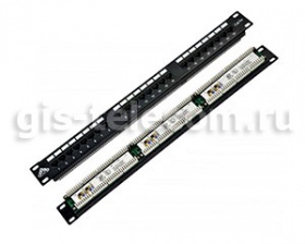 ����-������ 19", 1U, 24 ����� RJ45, ��������� 5e